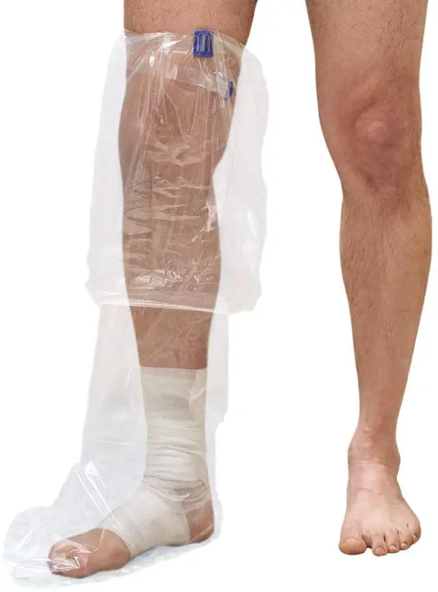 Main image of TIDI AquaGuard Boot Shower Protection Boot with Water-Seal Band Leg Cast Cover 3 Boots and 1 Water-Seal Band per Package Home Medical Supplies (50017-RPK)