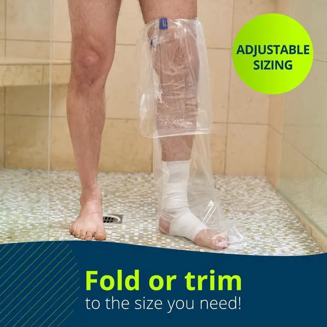 Alt view image 3 of 7 - TIDI AquaGuard Boot Shower Protection Boot with Water-Seal Band Leg Cast Cover 3 Boots and 1 Water-Seal Band per Package Home Medical Supplies (50017-RPK)
