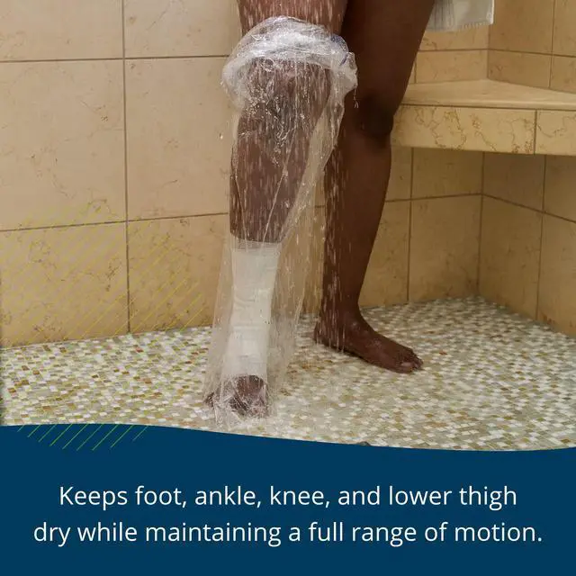 Alt view image 4 of 7 - TIDI AquaGuard Boot Shower Protection Boot with Water-Seal Band Leg Cast Cover 3 Boots and 1 Water-Seal Band per Package Home Medical Supplies (50017-RPK)