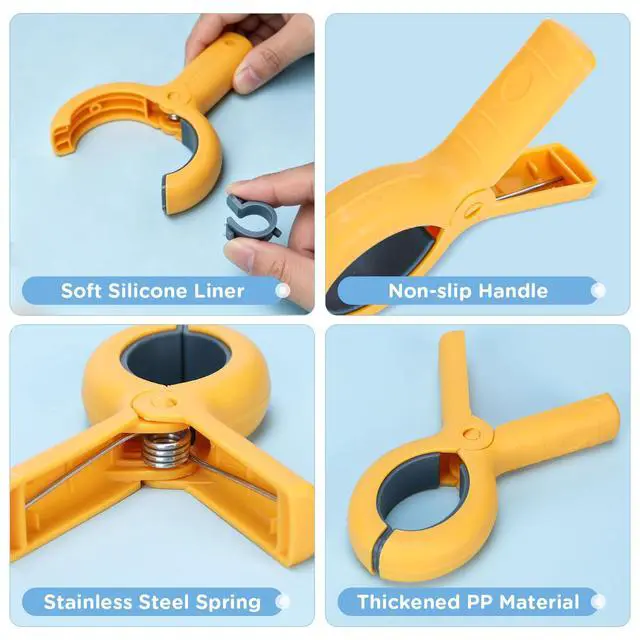 Alt view image 4 of 7 - Extra Large 5.1 Inch Beach Towel Clips for Chairs 8 Pack Pool Clips | Heavy Duty Colored Clothes Pins for Cruise, Boat, Lounge & Camping - Summer Vacation Travel Essentials - Strong Grip Hold