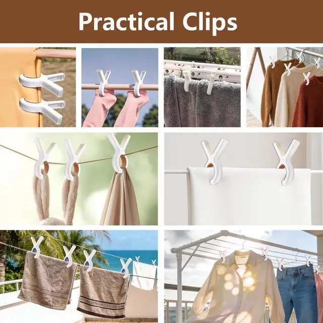 Alt view image 3 of 7 - Beach Towel Clips Heavy Duty Plastic Towel Clips | Beach Pool Chairs on Cruise Boat Windproof Beach Clips Pins Beach Cruise Essentials