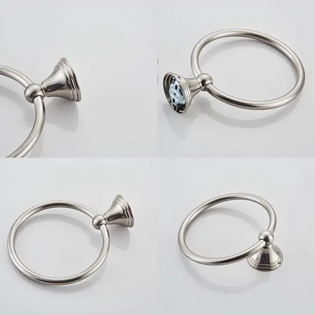 Alt view image 7 of 7 - Towel Ring for Bathroom, Brushed Nickel Hand Towel Holder 1 Pack, Bathroom Accessories and Towel Racks for Bathroom Wall Mount