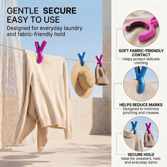 Alt view image 7 of 7 - 10 PCS Beach Towel Clips, 8 Clips + 2 Towel Bands for Beach Lounge Chairs | Windproof Heavy-Duty Clothes Pins, Suitable for Pool, Cruise & Boat, Beach Essentials for Family