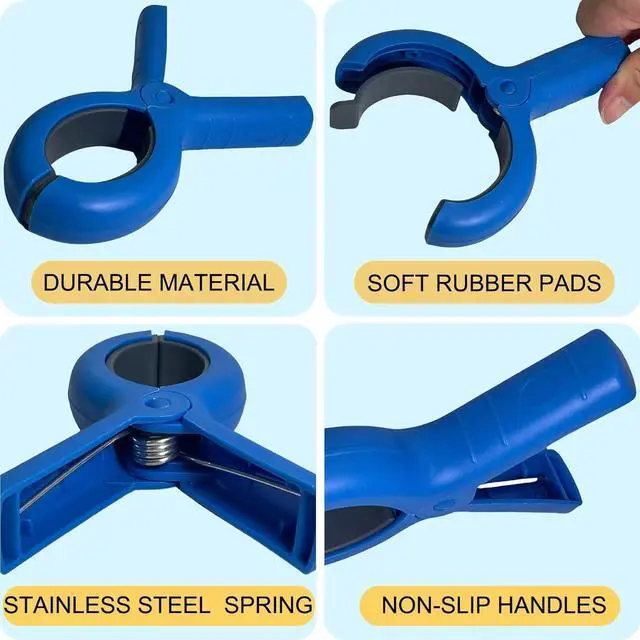 Alt view image 3 of 6 - Large Beach Towel Clips for Beach Chairs, 6 Pcs Heavy Duty Towel Holder for Cruise Essentials, Clothes Pins to Beach Must Haves, Vacation Accessories for Lounge & Pool Chair Clips, Fort Clips