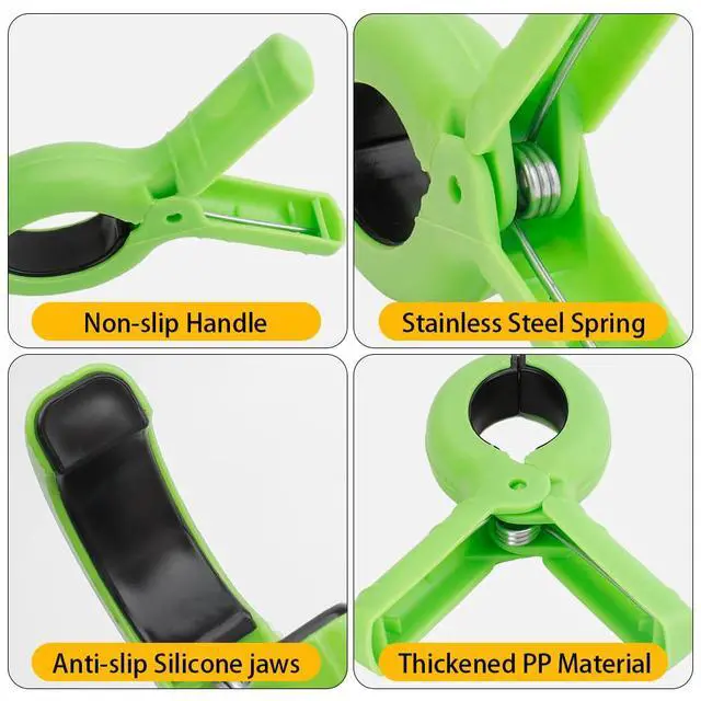 Alt view image 3 of 7 - 10 Pack Large Beach Towel Clips for Beach Chairs Plastic Towel Holder Clothes Pins Hanging Clip Clamps Cruise Summer Water Pool Activities Vacation Outdoor Accessories Essentials Must Have Items