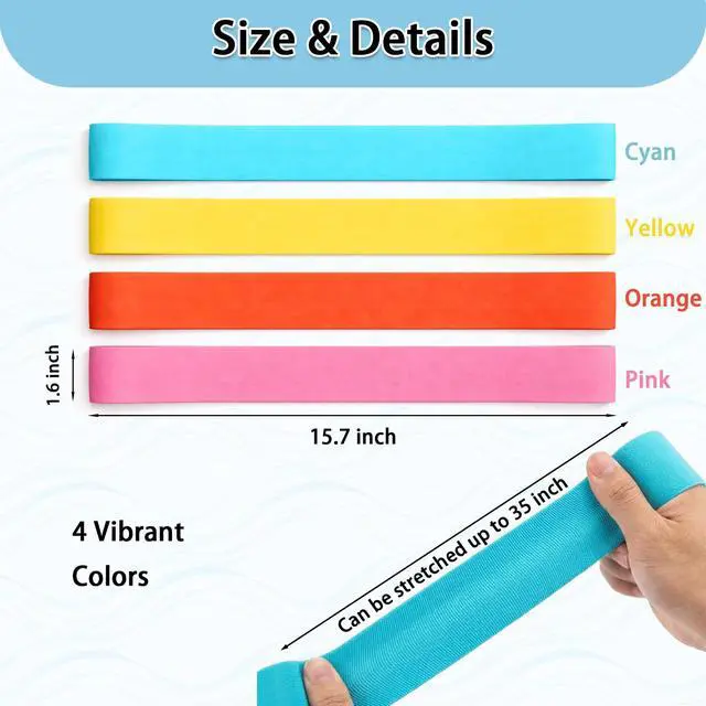 Alt view image 3 of 7 - Extra Wide Beach Towel Bands for Cruise Chairs - Windproof Elastic Towel Holder, Towel Straps for Beach/Pool & Lounge Chairs, Cruise & Beach Essentials, Better Alternative to Beach Towel Clips 4 pcs