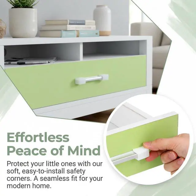 Alt view image 6 of 7 - Kisangel Proofing Corner Protectors for Furniture Soft Silicone Edge Guards 8Pcs Child Safety Drawer Door Handle Covers Easy Install for Cabinets Wardrobes and Desks