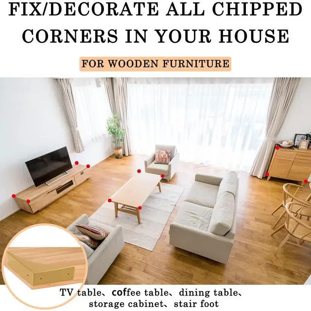 Alt view image 6 of 7 - Foxwake Gold Box Corner Protectors Metal for Furniture Decorative Table Corner Brackets 2.56'' Corner Cover Rustproof Zinc Alloy Desk Edge Corner Guard with Matching Nails (4Pcs)