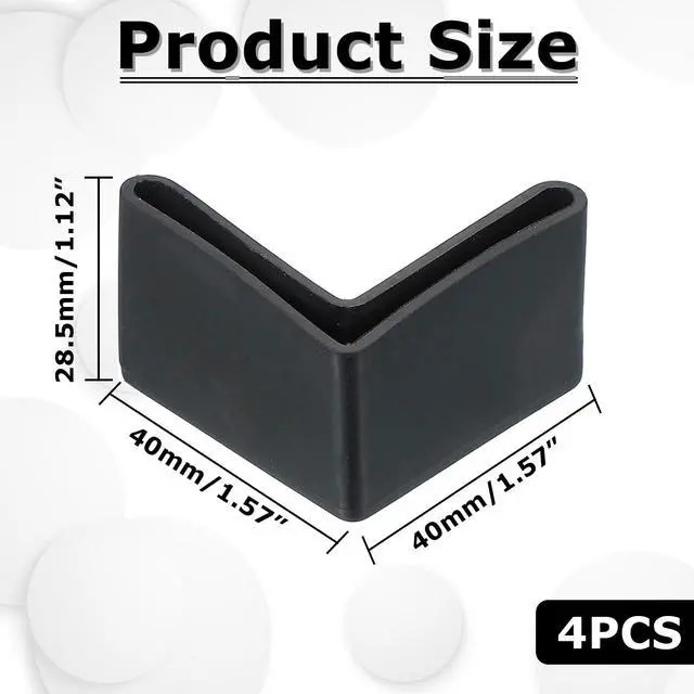 Alt view image 2 of 6 - 4 Pcs Bed Frame Corner Guards,Bed Frame Protector Guards | Leg Covers,Corner Guard,L Shape Cover Feet,Gash Protector Guards for Metal Leg Shelf Home