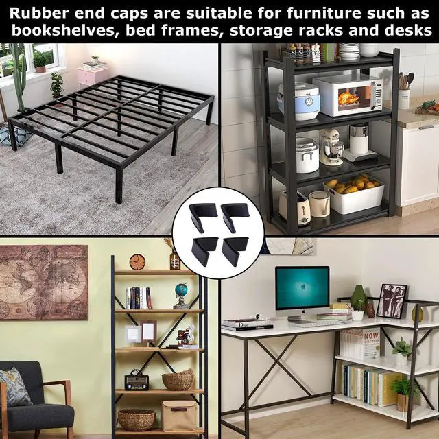 Alt view image 5 of 6 - 4 Pcs Bed Frame Corner Guards,Bed Frame Protector Guards | Leg Covers,Corner Guard,L Shape Cover Feet,Gash Protector Guards for Metal Leg Shelf Home