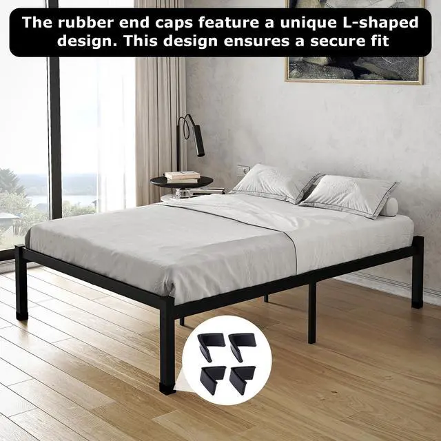 Alt view image 6 of 6 - 4 Pcs Bed Frame Corner Guards,Bed Frame Protector Guards | Leg Covers,Corner Guard,L Shape Cover Feet,Gash Protector Guards for Metal Leg Shelf Home