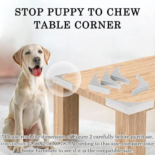 Alt view image 3 of 7 - Foxwake Metal Corner Guard for Furniture Decorative Table Corner Protectors 2.56'' Box Corner Cover Rustproof Zinc Alloy Desk Edge Corner Brackets with Matching Nails (Silver 4Pcs)