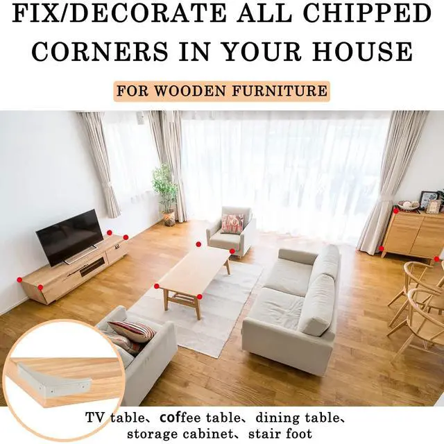 Alt view image 6 of 7 - Foxwake Metal Corner Guard for Furniture Decorative Table Corner Protectors 2.56'' Box Corner Cover Rustproof Zinc Alloy Desk Edge Corner Brackets with Matching Nails (Silver 4Pcs)