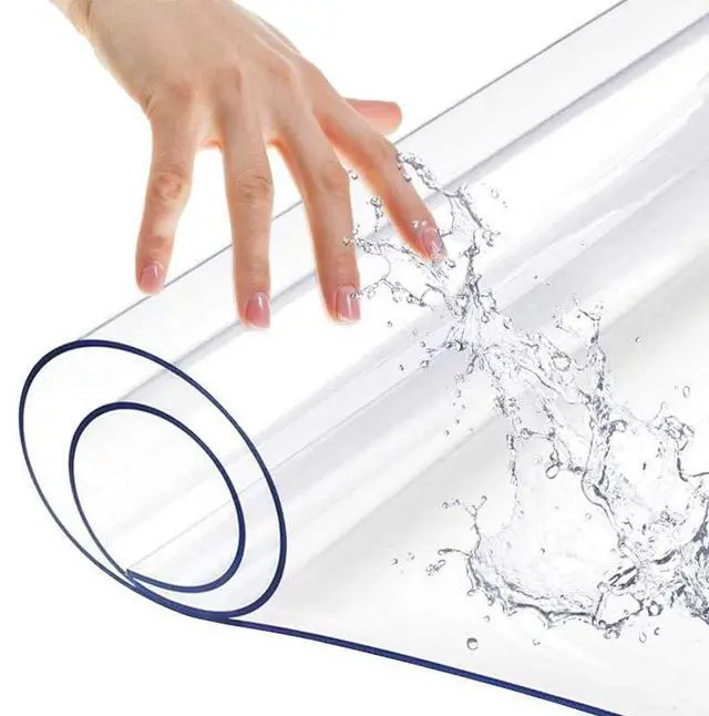 Main image of 14x24 Inch Multi Size Clear Plastic Dining Table Protector PVC Tablelcloth Desk Pad Mat Wooden Furniture Coffee Glass Table Screen Protection Pad Cover Dressing Kitchen Countertop Topper Waterproof