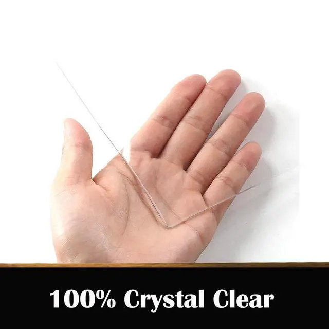 Alt view image 3 of 7 - 14x24 Inch Multi Size Clear Plastic Dining Table Protector PVC Tablelcloth Desk Pad Mat Wooden Furniture Coffee Glass Table Screen Protection Pad Cover Dressing Kitchen Countertop Topper Waterproof