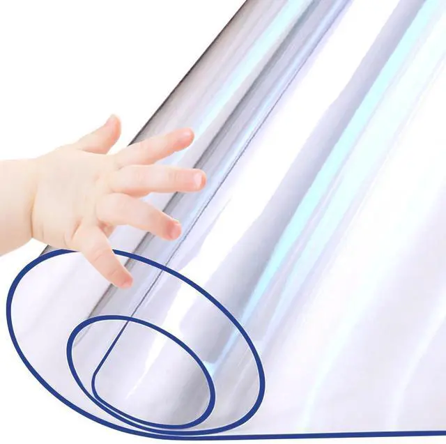 Main image of 14X24 Inch Clear Plastic Dining Table Protector Cover PVC Vinyl Desk Blotter Pad Mat Wooden Furniture Coffee Glass Corner Bar End Side Table Top Protection Countertop Pad Waterproof