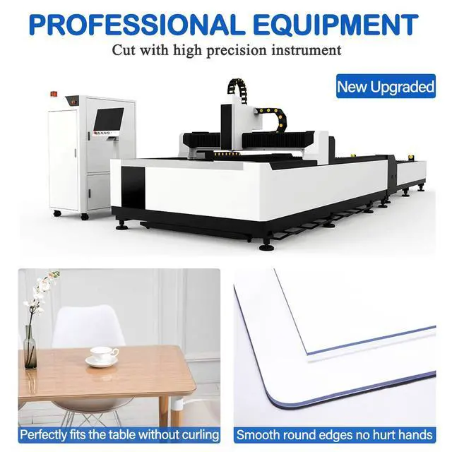Alt view image 5 of 6 - 14X24 Inch Clear Plastic Dining Table Protector Cover PVC Vinyl Desk Blotter Pad Mat Wooden Furniture Coffee Glass Corner Bar End Side Table Top Protection Countertop Pad Waterproof