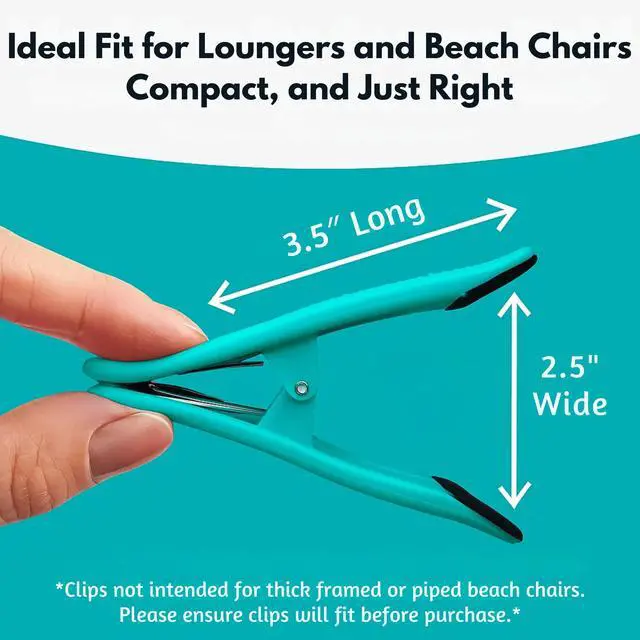 Alt view image 5 of 7 - Core Clip Towel Clips for Beach Chairs Pool & Lounge Chairs on Cruise Boat | Towel clamps for beach, lounge, pool & cruise chairs hold strong in wind