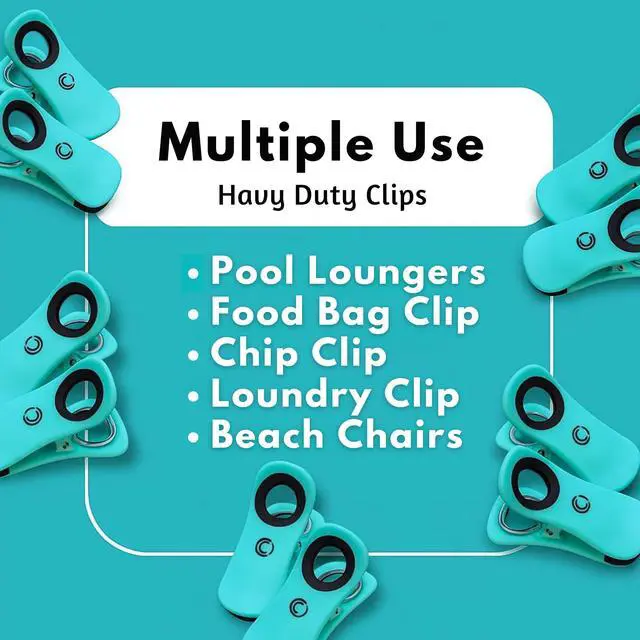 Alt view image 7 of 7 - Core Clip Towel Clips for Beach Chairs Pool & Lounge Chairs on Cruise Boat | Towel clamps for beach, lounge, pool & cruise chairs hold strong in wind