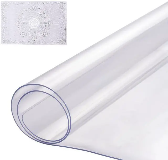 Main image of VEVOR Plastic Table Cover, 14 x 24 Inch 1.5 mm Rectangle Thick Clear PVC Desk Mat Protector,Waterproof & Easy Cleaning Desk Pad Tablecloth, for Office, Dresser, Dining Room, Night Stand