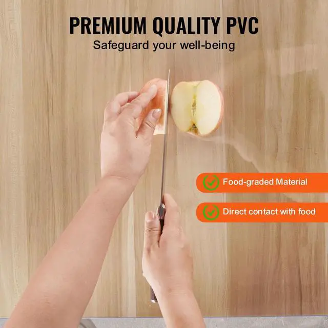 Alt view image 3 of 7 - VEVOR Plastic Table Cover, 14 x 24 Inch 1.5 mm Rectangle Thick Clear PVC Desk Mat Protector,Waterproof & Easy Cleaning Desk Pad Tablecloth, for Office, Dresser, Dining Room, Night Stand