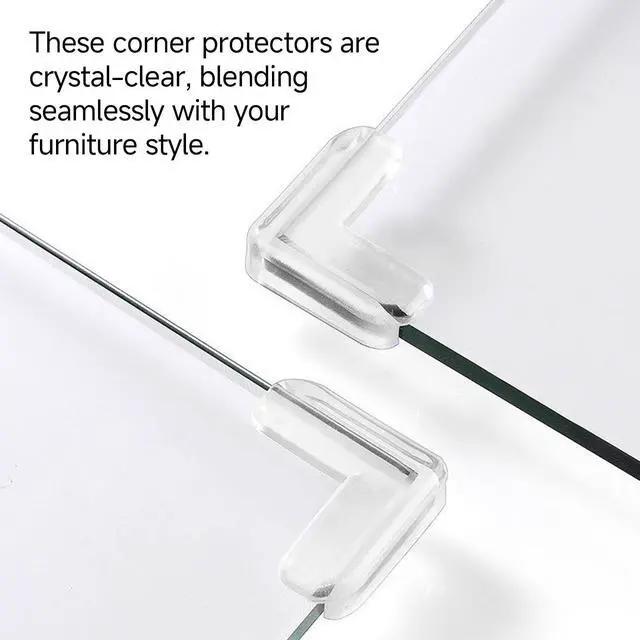 Alt view image 4 of 6 - BdiliUSA6 Packs PVC Transparent L Type Corner Protectors, Furniture Bumper Cushion Table Edge Corner Protector, Self-Adhesive Edge Bumpers for Cabinets Tables Household Appliance (6), 59