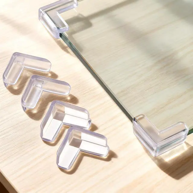 Alt view image 5 of 6 - BdiliUSA6 Packs PVC Transparent L Type Corner Protectors, Furniture Bumper Cushion Table Edge Corner Protector, Self-Adhesive Edge Bumpers for Cabinets Tables Household Appliance (6), 59