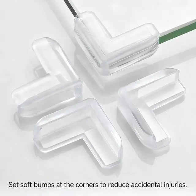 Alt view image 6 of 6 - BdiliUSA6 Packs PVC Transparent L Type Corner Protectors, Furniture Bumper Cushion Table Edge Corner Protector, Self-Adhesive Edge Bumpers for Cabinets Tables Household Appliance (6), 59