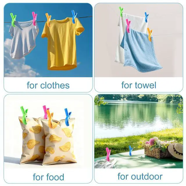 Alt view image 5 of 7 - 8 Pack Heavy Duty Beach Towel Clips & Pool Towel Clamps - Windproof, Extra Strong Spring for Beach Chairs, Lounge, Cruise Essentials (Must Haves), 4 Vibrant Colors