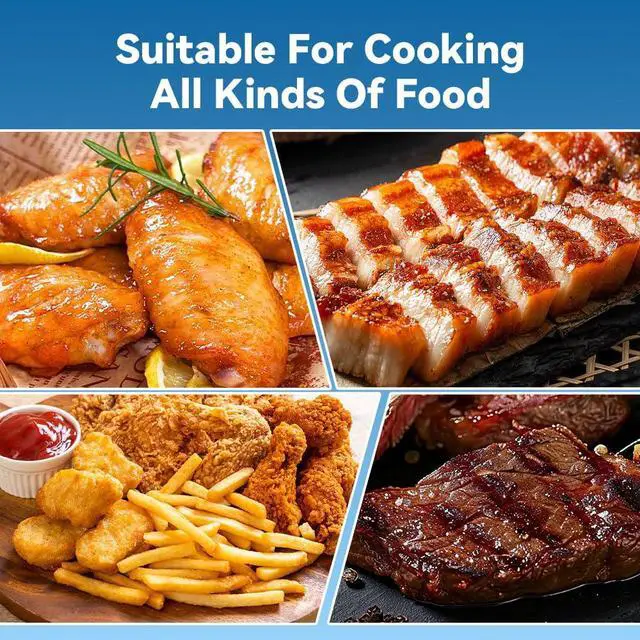 Alt view image 7 of 7 - Koja 100 Pcs Parchment Air Fryer Liners, 6.5 in, Non-Stick, Heat Resistant | Also works in microwave, oven, and steamer. Easy to clean, no scrubbing needed after cooking.