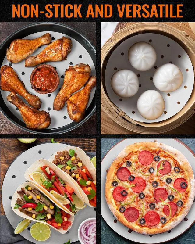 Alt view image 2 of 7 - 8.4 inch Parchment Paper Rounds for Ninja Foodi 5qt, 6.5qt, 8qt Pressure Cookers, Round Sheets for Baking For Air Fryers, Pressure Cookers, Springform Pans, Steamers, Non-Stick Pre-cut Paper Liners