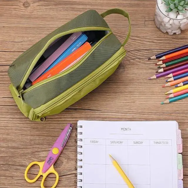 Alt view image 5 of 7 - Mr. Pen- High Capacity Pencil Case Light Olive Green