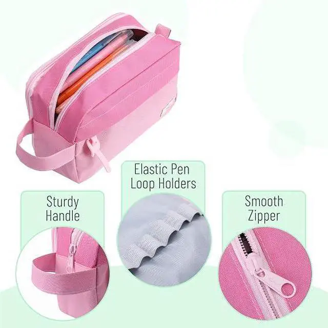 Alt view image 4 of 6 - Mr. Pen- High Capacity Pencil Case Pink