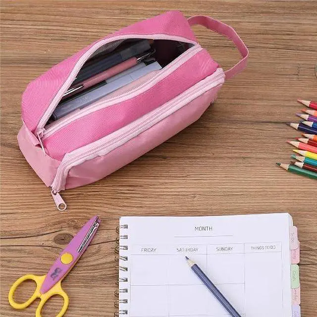Alt view image 3 of 6 - Mr. Pen- High Capacity Pencil Case Pink
