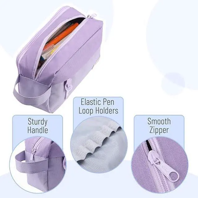Alt view image 4 of 7 - Mr. Pen- High Capacity Pencil Case Purple