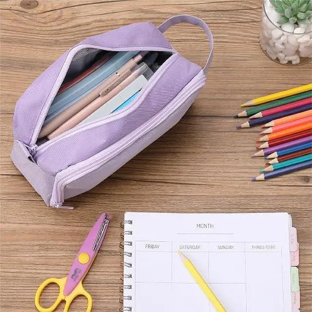 Alt view image 7 of 7 - Mr. Pen- High Capacity Pencil Case Purple