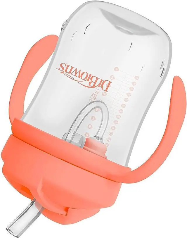 Alt view image 2 of 7 - Dr. Brown's Milestones Baby's First Straw Cup, Training Cup with Weighted Straw, 9 oz/270 mL, BPA-free, 6m+, Coral, 1-Pack