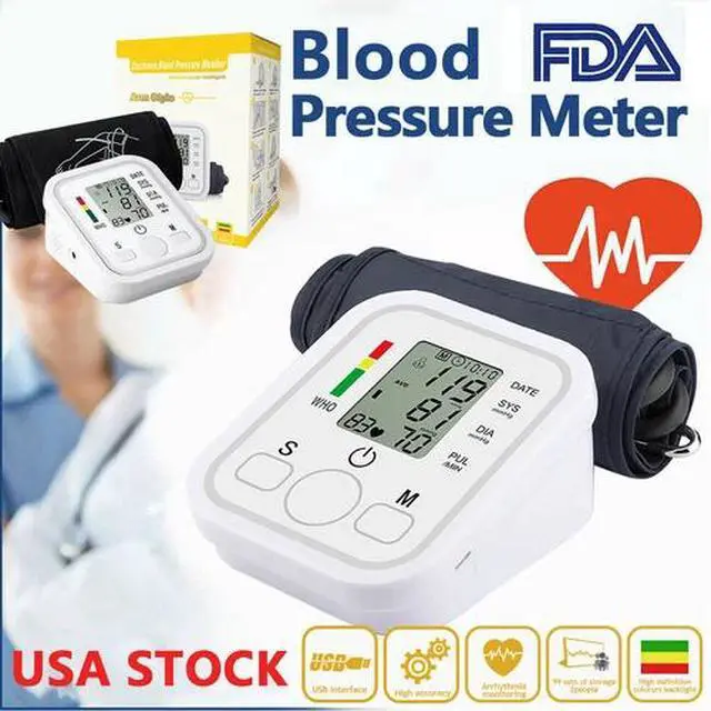 Alt view image 2 of 7 - Digital Automatic Blood Pressure Monitor Upper Arm BP Machine Heart Rate Machine