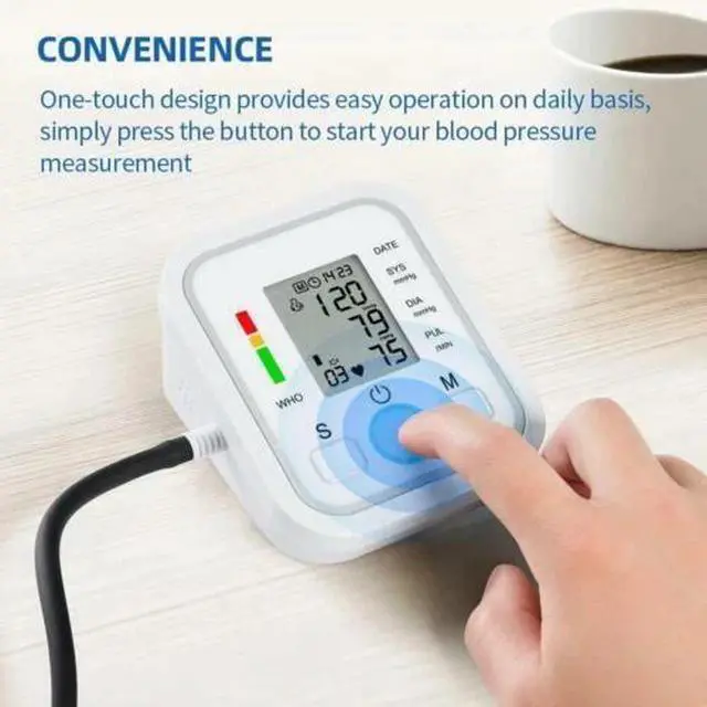 Alt view image 6 of 7 - Digital Automatic Blood Pressure Monitor Upper Arm BP Machine Heart Rate Machine
