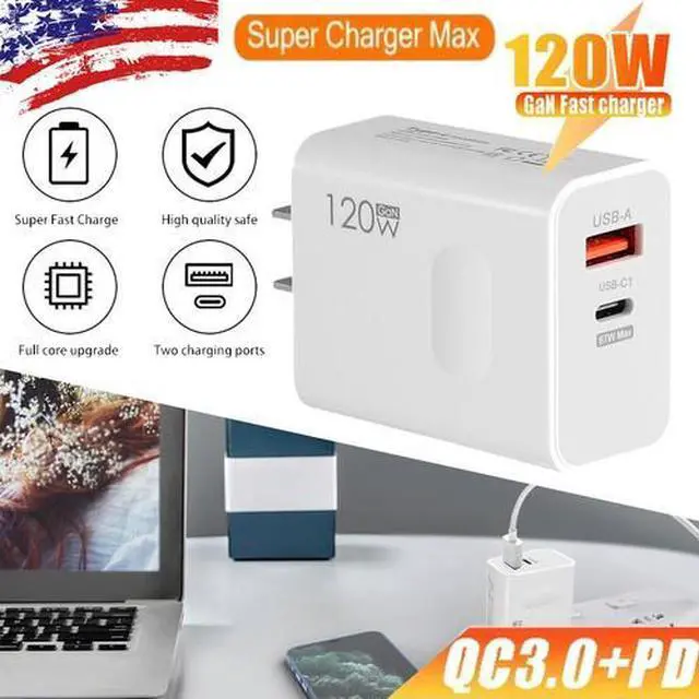 Main image of 120W GaN Fast Charger PD USB-C Wall Charger Adapter for iPhone Samsung Universal