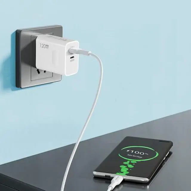 Alt view image 6 of 7 - 120W GaN Fast Charger PD USB-C Wall Charger Adapter for iPhone Samsung Universal