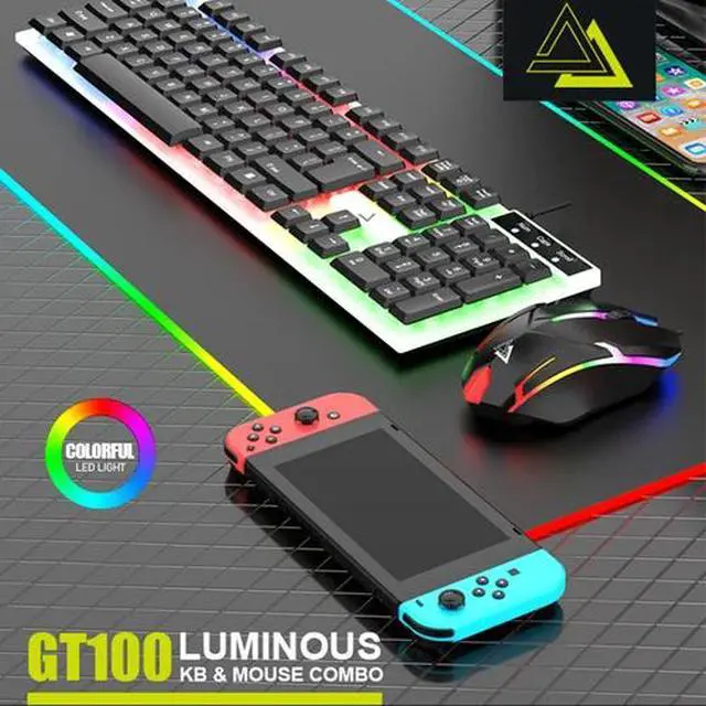 Alt view image 7 of 7 - RGB Gaming Keyboard Mouse Combo- Anti-Ghosting Backlit for PC Laptop Desktop USA