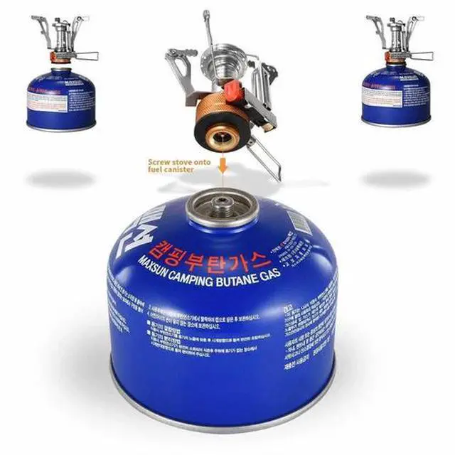 Alt view image 4 of 7 - Portable Cookware Gas Camping Stove Butane Propane Burner Outdoor Hiking Picnic