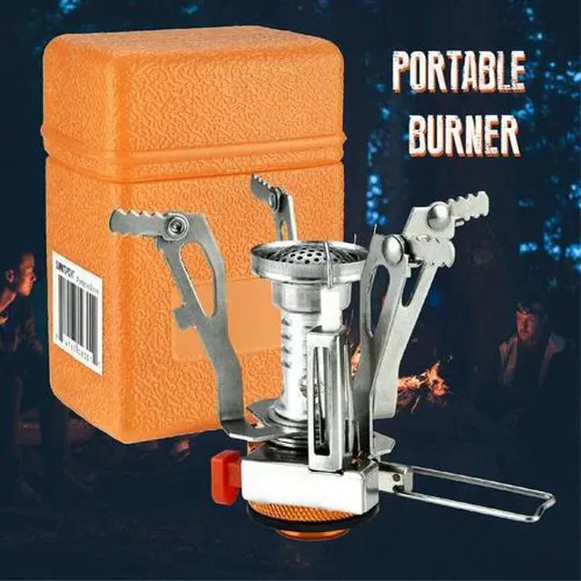 Alt view image 7 of 7 - Portable Cookware Gas Camping Stove Butane Propane Burner Outdoor Hiking Picnic