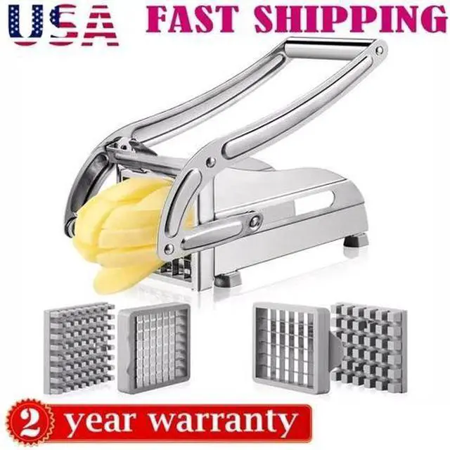 Main image of 2 Blade Stainless Steel French Fry Cutter Potato Vegetable Slicer Chopper Dicer