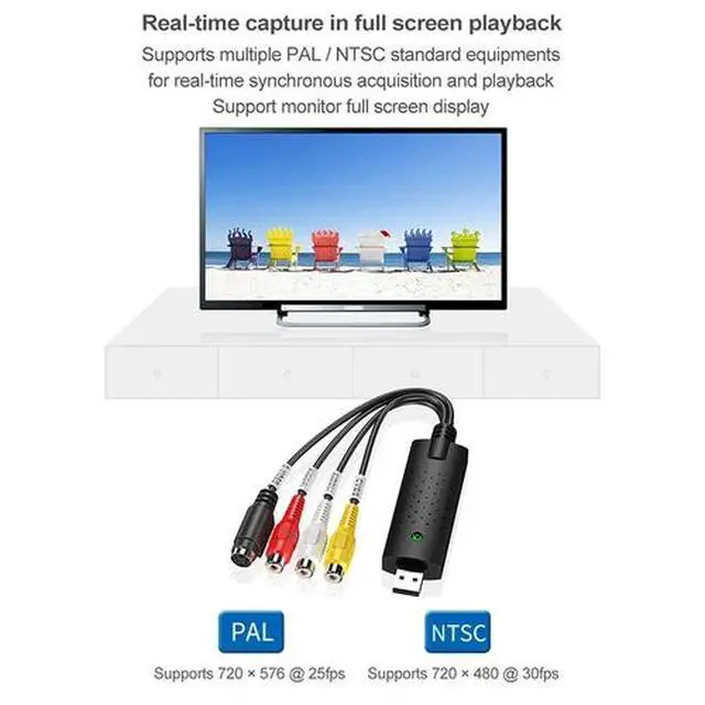 Alt view image 3 of 7 - USB 2.0 Audio TV Video VHS to DVD VCR PC DVR HDD Converter Adapter Capture Card