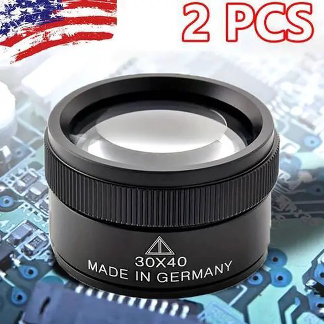 Main image of 2PCS 40X30 Magnifying Loop Loupe Jewelry Eye Glass Jewelers Magnifier Pocket US