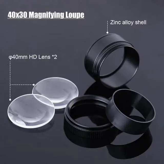 Alt view image 4 of 7 - 2PCS 40X30 Magnifying Loop Loupe Jewelry Eye Glass Jewelers Magnifier Pocket US