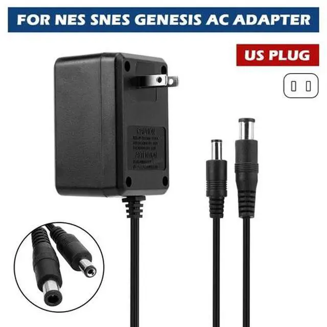Alt view image 7 of 7 - AC Power Supply Adapter Cable + Audio AV RCA Cord for Nintendo NES SNES GENESIS