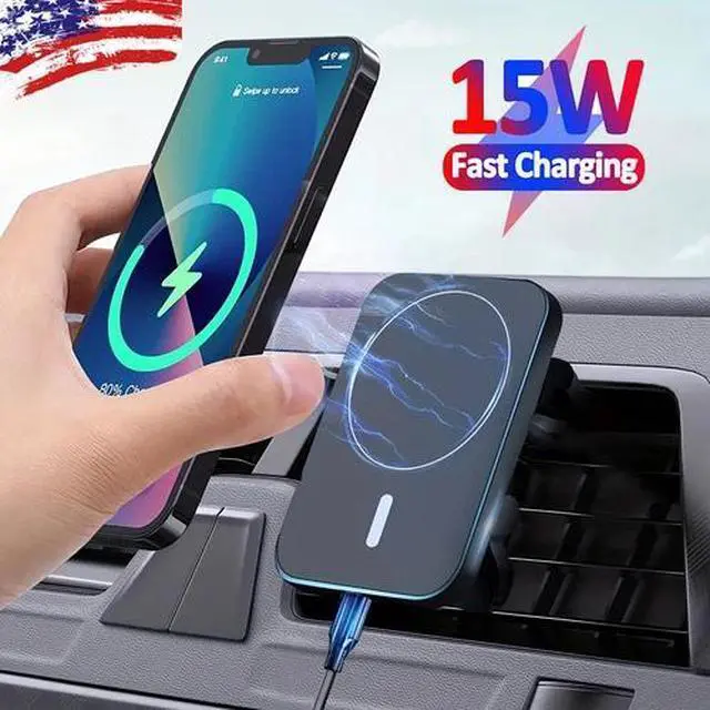 Main image of 15W Wireless Magnetic Charger Car Mount Holder for iPhone 13 14 15 16 17 Pro Max